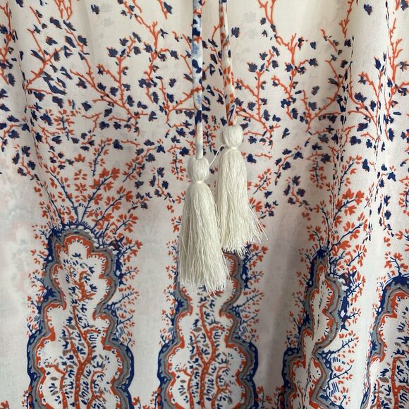 Love 8 Semi-Sheer Bohemian Peasant Paisley Tunic Women’s Size L - Picture 5 of 10